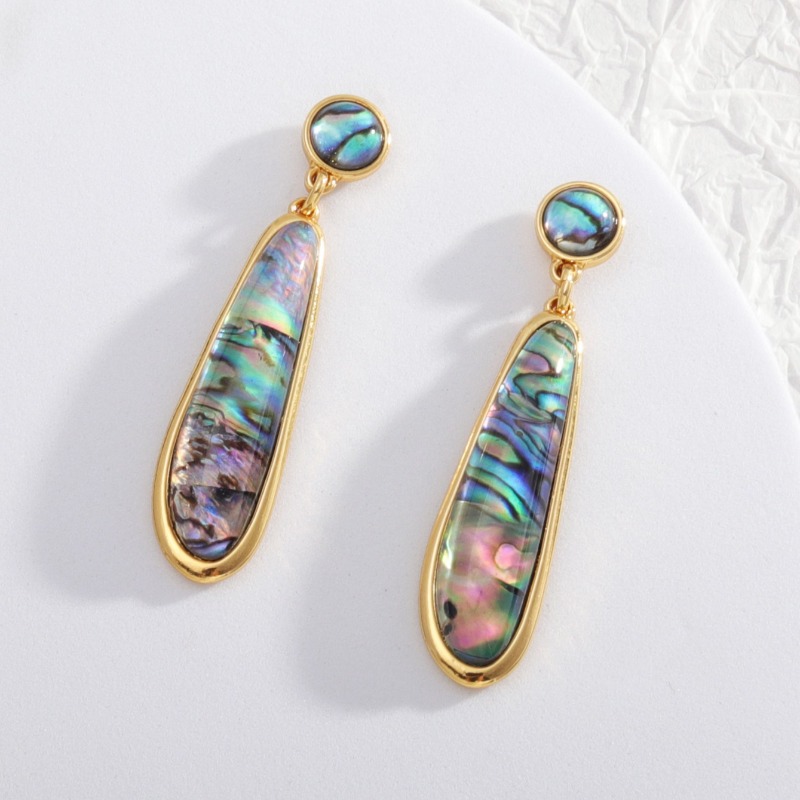 Body Jewelry Brands - Boucles d'oreilles pendantes géométriques incurvées en