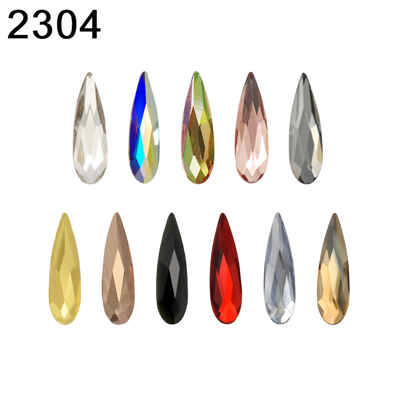 Body Jewelry Flat Back - 2304 goutte de pluie dos plat