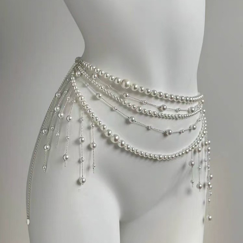 Body Jewelry Brands - Chaîne de taille pour femme, perles