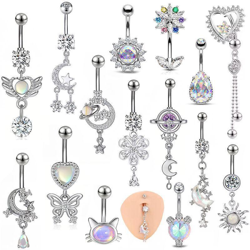 Body Jewelry Belly Button Rings - Anneaux de nombril Y2K colorés en
