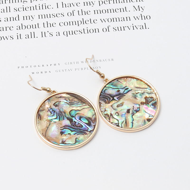 Body Jewelry Brands - Grand rond coquille d'ormeau papier incurvé