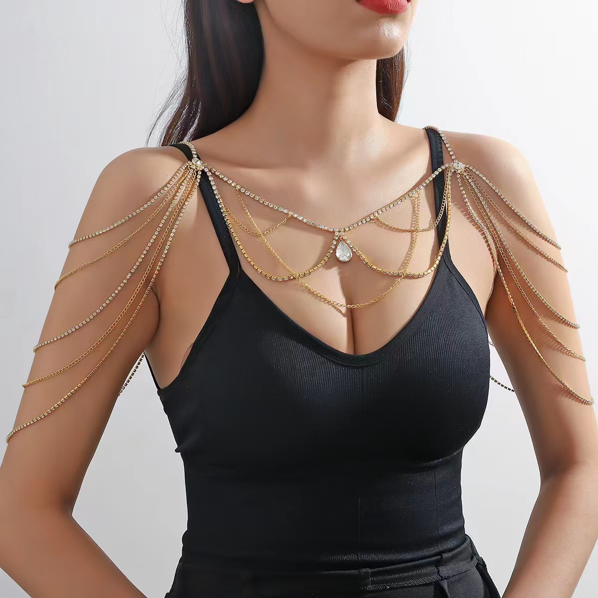 Body Jewelry Hot - Chaîne d'épaule sexy multicouche personnalisée avec