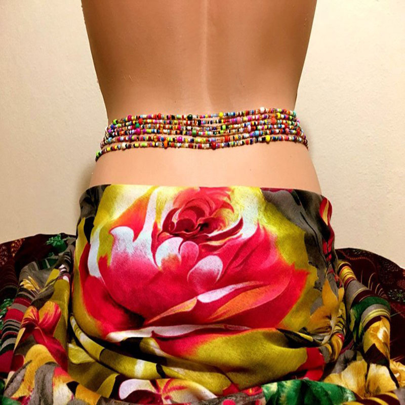 Body Jewelry Chain - Équipement de corps perlé superposé pour