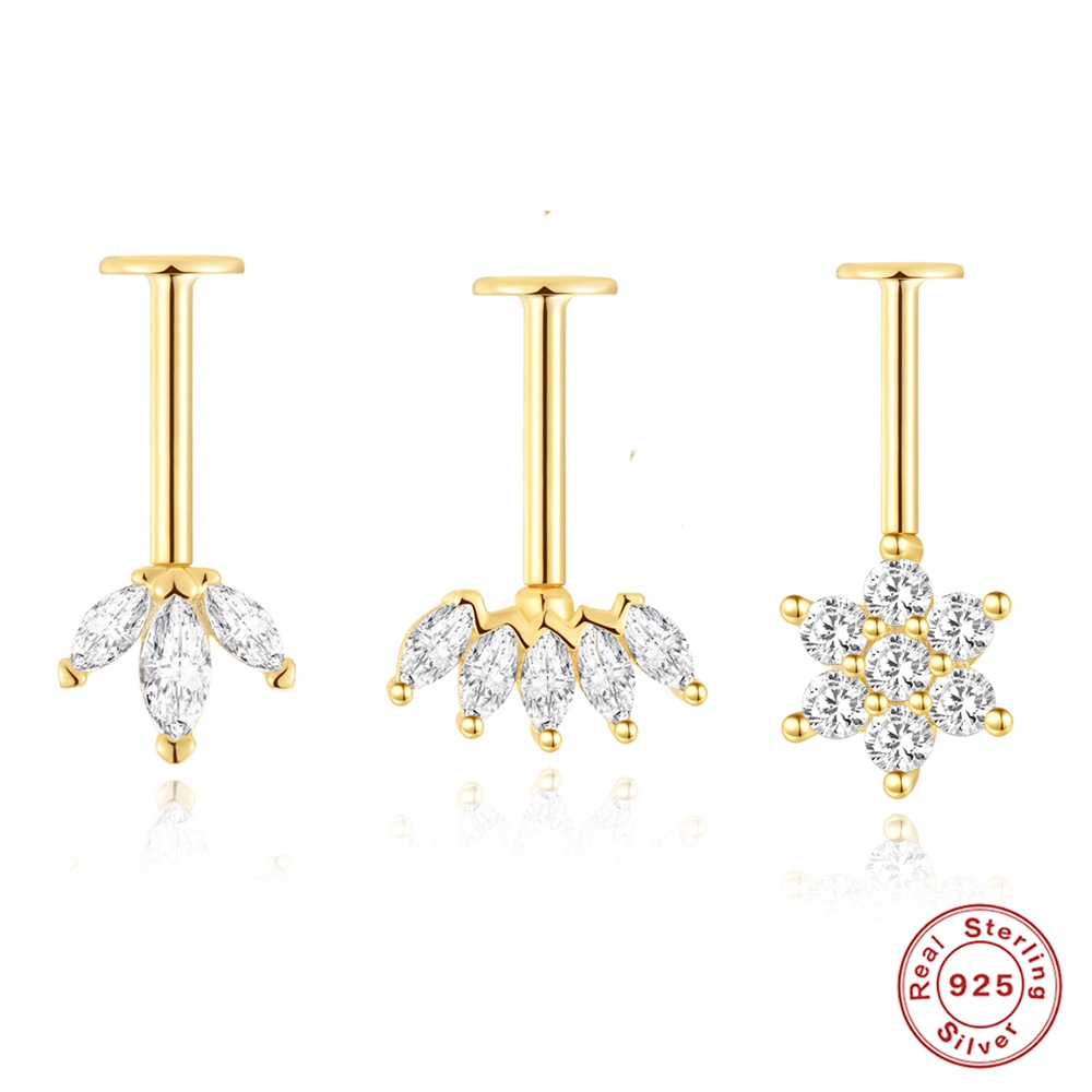 AIDE 925 boucles d'oreilles en - Body Jewelry Flat Back avis et prix