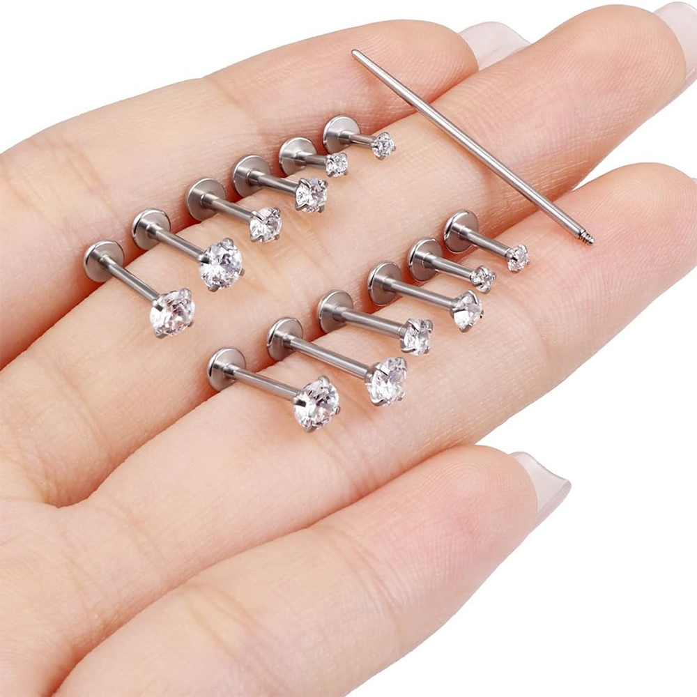 13 pièces Labret Piercing ense - Body Jewelry Flat Back avis et prix