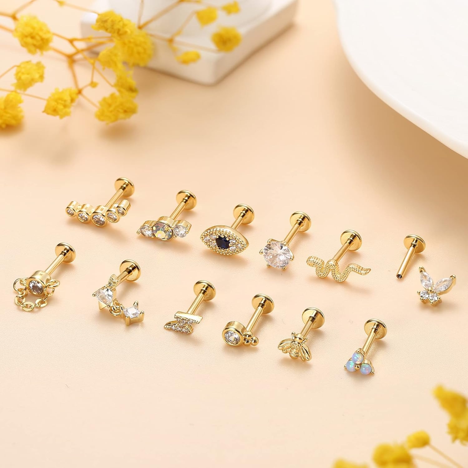 Bobisty 1 pièce boucles d'orei - Body Jewelry Flat Back avis et prix