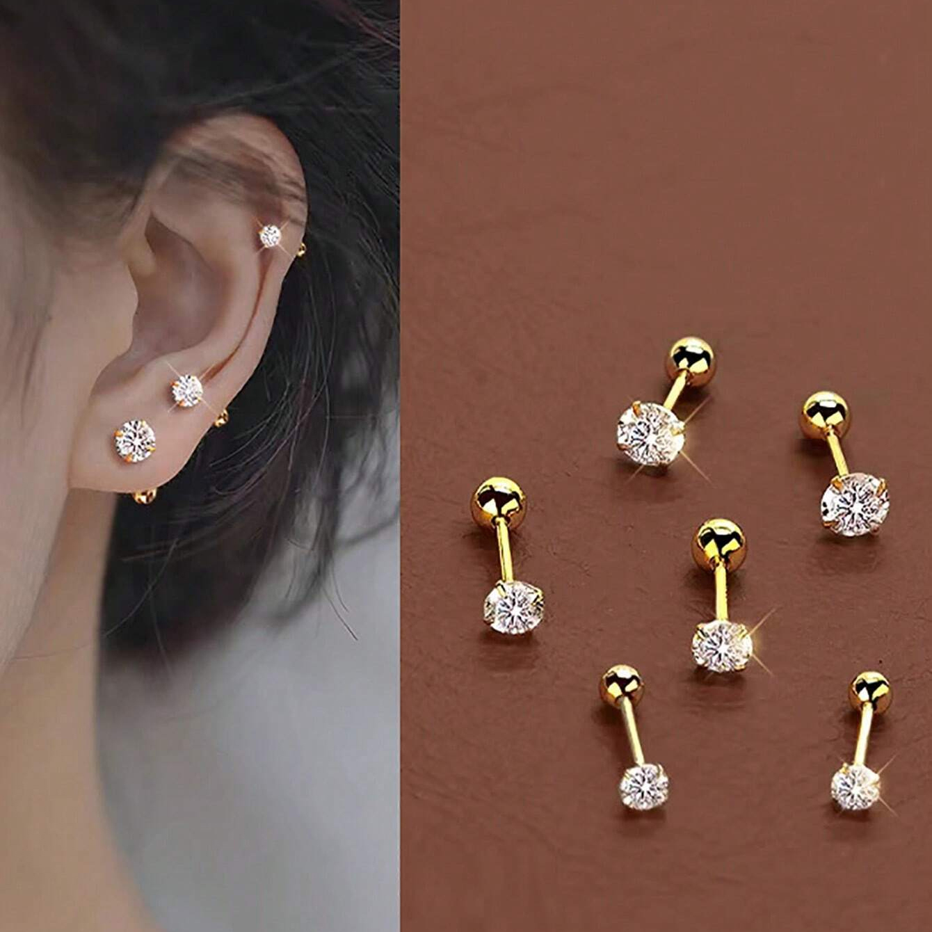 6 pièces/ensemble en acier ino - Body Jewelry Flat Back avis et prix